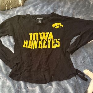 Iowa Hawkeyes Black and Yellow Long Sleeve Shirt